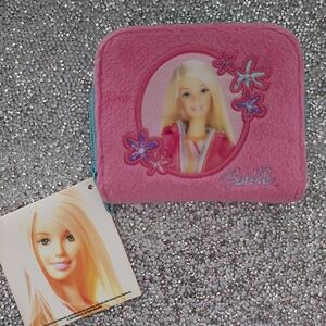 Barbie Mattel Pink Faux Fur Furry Wallet Bifold Vintage Y2K 2004 New *RARE*